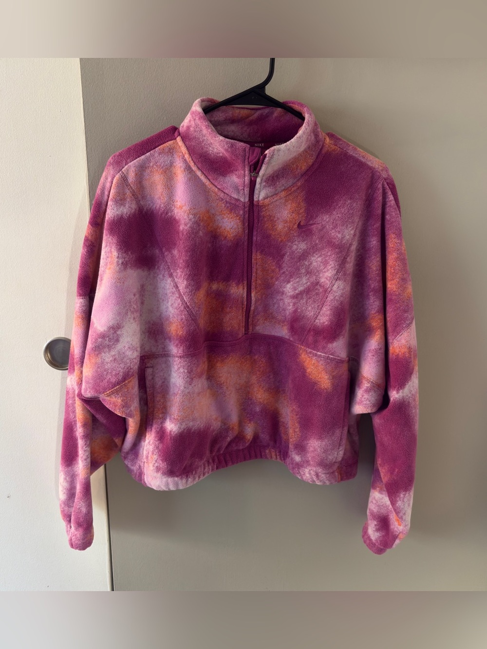 Nike Therma-FIT Oversized 1/2-Zip Fleece Pullover Sweatshirt Size Women’s Small